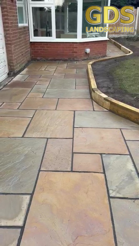 Indian Sandstone paving.